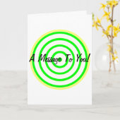 Een bericht aan u Concentric Wenskaart van Circles Kaart (Gele Bloem)