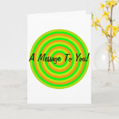 Een bericht aan u Concentric Wenskaart van Circles Kaart (Gele Bloem)
