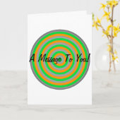 Een bericht aan u Concentric Wenskaart van Circles Kaart (Gele Bloem)