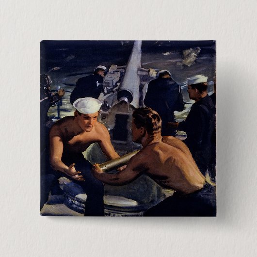 Een bericht uit Amerika Vierkante Button 5,1 Cm (Voorkant)