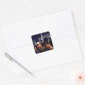 Een bericht uit Amerika Vierkante Sticker (Envelop)