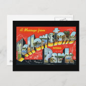 Een bericht uit het Yellowstone National Park Briefkaart (Voorkant / Achterkant)