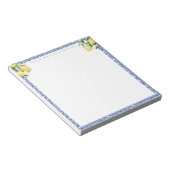 Een bericht van | Amalfi Lemons Italiaans blauw te Notitieblok (Schuin)