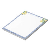 Een bericht van | Amalfi Lemons Italiaans blauw te Notitieblok (Linkerzijde)