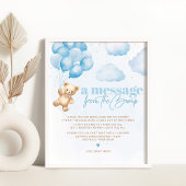 Een bericht van de bump blue teddybeer poster