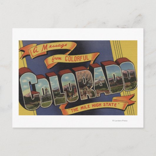 Een bericht van de hoge staat van de Mile Briefkaart (Voorkant)