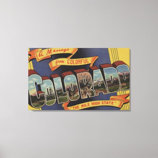 Een bericht van de hoge staat van de Mile Canvas Afdruk (Voorkant)