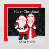 Een bericht van de Kerstman en mevrouw Claus Feestdagenkaart (Voorkant / Achterkant)