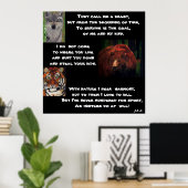 EEN BERICHT VAN DE POEM VOOR WILDE DIEREN POSTER (Thuiskantoor)