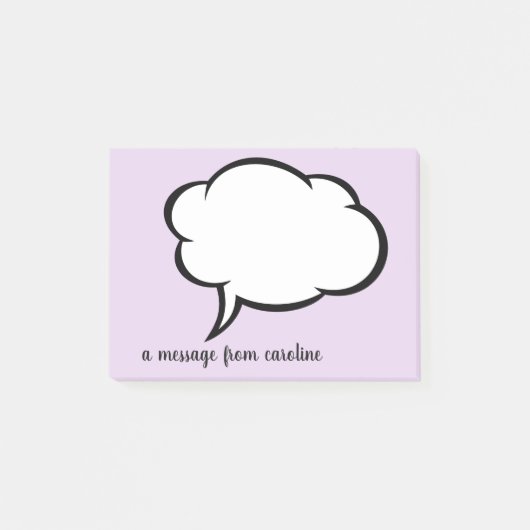 een bericht van: Gepersonaliseerd Post-it® Notes (Voorkant)