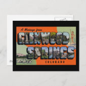 Een bericht van Glenwood Springs Colorado Briefkaart (Voorkant / Achterkant)
