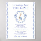 Een bericht van het Bump Peter Rabbit Baby shower Poster (Voorkant)