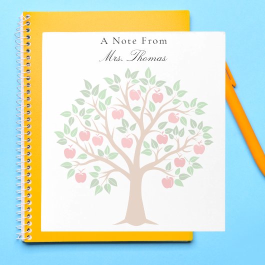 Een bericht van Teacher Appreciation Notitieblok