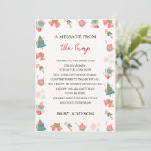 Een bericht van The Bump Kerst Baby Shower Feestdagenkaart (Staand voorkant)