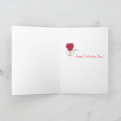 Een bericht van Valentijn - de Vintage Kaart van (Binnen)