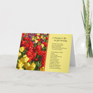 Een bericht voor je verjaardag...religieus kaart