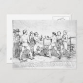 Een beroemde strijd tussen R.Humphreys en D. Briefkaart (Voorkant / Achterkant)