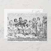 Een beroemde strijd tussen R.Humphreys en D. Briefkaart (Voorkant / Achterkant)