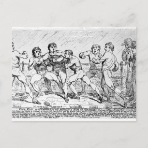 Een beroemde strijd tussen R.Humphreys en D. Briefkaart