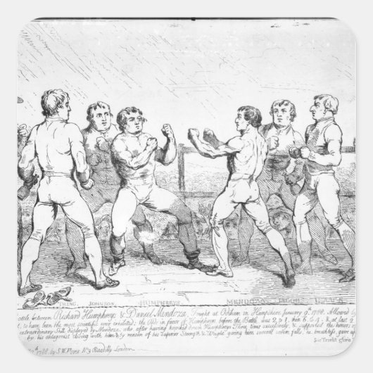 Een beroemde strijd tussen R.Humphreys en D. Vierkante Sticker (Voorkant)