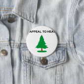 Een beroep op de hemelvlag ronde button 7,6 cm (In situ)