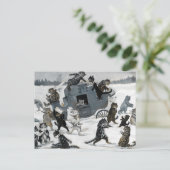 Een beroving door Louis William Wain Briefkaart (Staand voorkant)