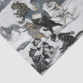 Een beroving door Louis William Wain Tissuepapier (Detail)