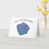 Een Berry Good Birthday Blueberries Kaart (Gele Bloem)