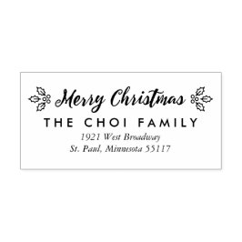 Een Berry Merry Christmas retour adres stempel