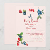 Een Berry Special Blush Baby shower Kaart (Voorkant / Achterkant)