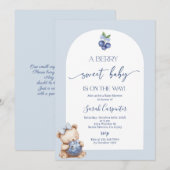 Een Berry Sweet Baby Blueberry Baby shower Invitat Kaart (Voorkant / Achterkant)