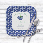 Een Berry Sweet Baby Boy Douche Blueberry Papieren Bordje