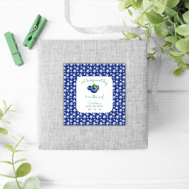 Een Berry Sweet Baby Boy Douche Blueberry Vierkante Sticker