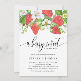 Een berry Sweet Baby is onderweg Baby shower Kaart