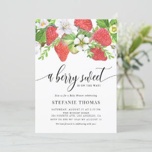 Een berry Sweet Baby is onderweg Baby shower Kaart
