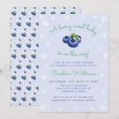 Een Berry Sweet Baby is onderweg Blueberry Boy Kaart (Voorkant / Achterkant)