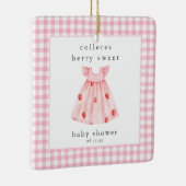 Een Berry Sweet Baby shower Aardbei Keramisch Ornament (Rechts)