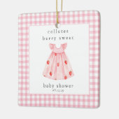 Een Berry Sweet Baby shower Aardbei Keramisch Ornament (Links)