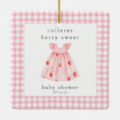 Een Berry Sweet Baby shower Aardbei Keramisch Ornament (Achterkant)