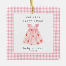 Een Berry Sweet Baby shower Aardbei Keramisch Ornament