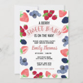 Een Berry Sweet Baby shower uitnodiging (Voorkant)