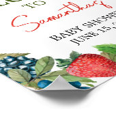 Een Berry Sweet Baby shower welkom Poster (Hoek)