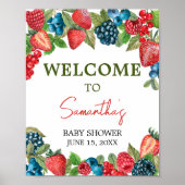 Een Berry Sweet Baby shower welkom Poster (Voorkant)