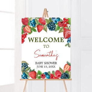 Een Berry Sweet Baby shower welkom Poster