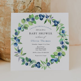 Een Berry Sweet Blueberry Baby shower Kaart