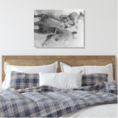 Een beruchte treinreiziger zal "Dixon"-Roberts Canvas Afdruk (Insitu (Slaapkamer))