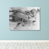 Een beruchte treinreiziger zal "Dixon"-Roberts Canvas Afdruk (Insitu (Houten vloer))