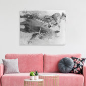 Een beruchte treinreiziger zal "Dixon"-Roberts Canvas Afdruk (Insitu (Woonkamer))