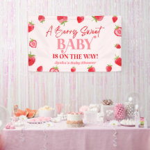 Een bes zoete baby aardbei baby shower