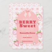 Een bes zoete baby shower kaart (Voorkant / Achterkant)